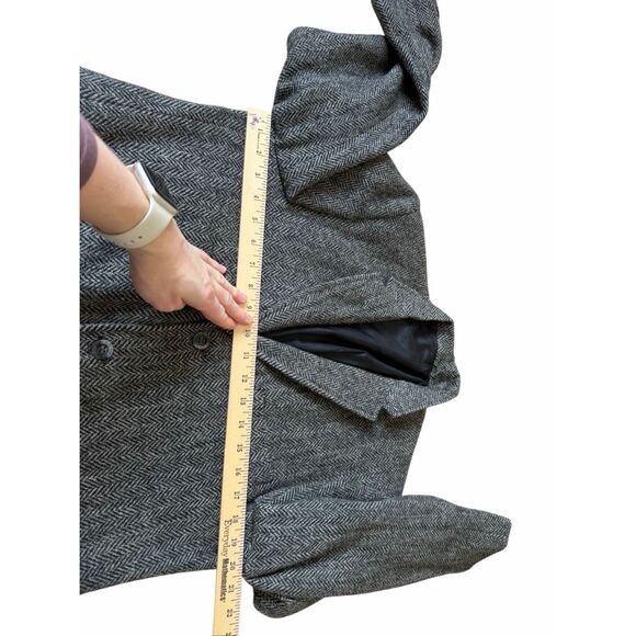 Harris Tweed Blazer Jacket Herringbone Wool Vintage 60s 70s Mod Scottish Medium - Picture 6 of 12